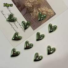 5/10/15pcs Green Heart Fridge Magnets, Suitable For Kitchen, Office, Dishwasher, Christmas, Valentine's Day, Mother's Day Gifts, Perfect Choice For Thanksgiving - Green - View 8