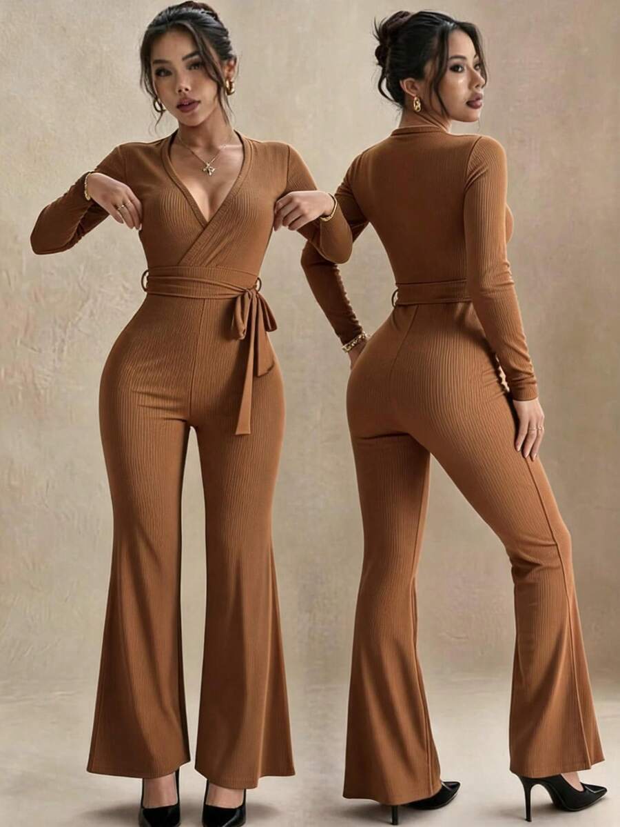 Women Jumpsuits - Brown - View 1