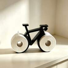 1pc Creative Bicycle Toilet Paper Holder, Double Roll Plastic Storage Rack, Bathroom Paper Towel Holder, Creative Home Decor - Multicolor - View 1