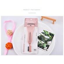1pc Marian Wide-Angle Eyelash Curler Long-Lasting Sunflower Eyelash Comb & Curler 2-In-1 ABS Material - Pink - View 2