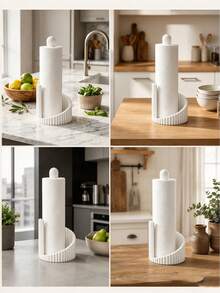 1pc Striped Kitchen Paper Towel Holder, Modern Minimalist Kitchen Countertop Paper Towel Storage Rack, Suitable For Kitchen Paper Rolls, Hand Towels, Cleaning Wipes, Universal For Dining Table, Kitchen Countertop, Coffee Bar And Bathroom Countertop - Multicolor - View 5