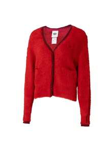 Adidas Originals Women's Sports Jacket CRFT CARDIGAN Red Fleece Cardigan Top KT3171 - Light Scarlet - View 1