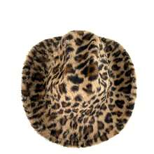 1pc Fashionable Denim Bucket Hat, Leopard Print Warm Thickened Hat, Personalized Cross-Border Gift Hat, Printed Plush Leopard Pattern, Unisex, Suitable For Outdoor, Couples, Gifts, Sports - A - View 8