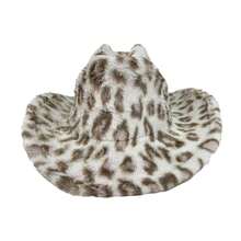 1pc Fashionable Denim Bucket Hat, Leopard Print Warm Thickened Hat, Personalized Cross-Border Gift Hat, Printed Plush Leopard Pattern, Unisex, Suitable For Outdoor, Couples, Gifts, Sports - A - View 15