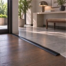 1PC 90CM/35.43IN PVC Floor Transition Strip, Robot Vacuum Ramp Assistant, Self-Adhesive Flexible Anti-Slip Ramp Pad, Carpet And Floor Height Difference Connector, Doorway Floor Connection Strip - A - View 10