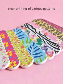 100/50/30/20/12/10/5/1pc Mini Nail File Double Sided Durable Portable For Manicure And Pedicure Black Compact Design For Natural And Artificial Nails - Multicolor - View 3