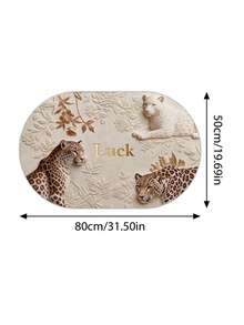 1/3pcs Home Set Mats, Retro Minimalist Pattern, Bathroom Anti-Slip Absorbent Floor Mat, Diatomaceous Earth Floor Mat With Retro Pattern, Bathroom U-Shaped Toilet Mat And Sink Absorbent Foot Mat, 2.6mm Thickness - GM-27 - View 16