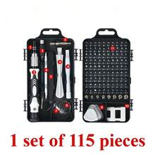 Set Perkakas 115/46 buah, Set Perkakas Mekanik Perbaikan Otomotif, Set Perkakas Mekanik Rumah Tangga, Perkakas Perbaikan Mobil & Sepeda, Soket Dalam & Standar 1/4", Set Perkakas Kombinasi Kunci Torsi Ratchet, Obeng, dan Soket - Beraneka warna - View 6