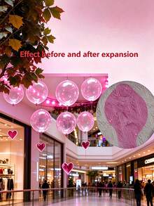 5pcs 18-Inch Pink Bubble Foil Balloons, Round Mylar Balloons For Wedding Birthday Party Decoration, Balloon Arch Photo Wall Backdrop Props, Camping Anniversary Home Decor - Pink - View 7