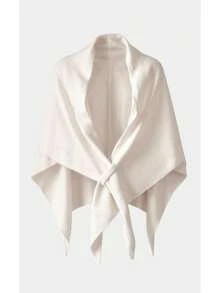 1pc Women's Solid Color Triangular Knit Shawl, Loose Fit, Warm, Elegant Style, Suitable For Outdoor Travel In Autumn/Winter And Snowy Season For Dress - Multicolor - View 6