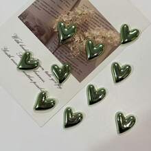 5/10/15pcs Green Heart Fridge Magnets, Suitable For Kitchen, Office, Dishwasher, Christmas, Valentine's Day, Mother's Day Gifts, Perfect Choice For Thanksgiving - Green - View 7