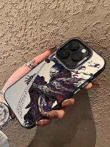 1件骷髏幽靈臉圖案手機殼，防震創意手機保護殼，磨砂霧面手機殼，適合兒童的節日禮物，兼容 7、8、X、XS、XR、11、12、13、14、15、16 Pro Max - 時尚耐用設計，適用於 、Honor X50i - 灰色 - 查看 3