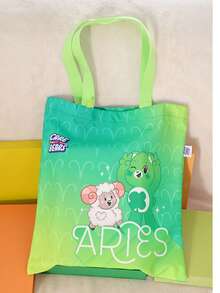 Care Bears 12 Zodiac Signs Canvas Tote Bag, Large Capacity Shoulder Bag, Printed Reusable Shopping Bag, Casual Handbag, Daily Gift - Multicolor - View 18