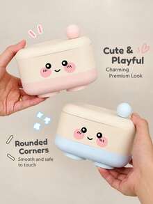 Couple's Cute Cartoon Soap Box, Pink For Girls, Blue For Boys, 2-Layer Draining Soap Holder, Cute Cartoon Soap Rack For Home And Dorm Storage - Cute Cartoon Soap Dish - View 5