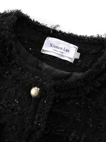 xinmonlee Elegant Versatile Premium Jacket For Women, Autumn Short Jacket Top, Petite Size, Casual Travel Vacation - Black - View 2