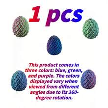 3D Printed Movable Dragon Scale Dragon Egg Stress Relief Building Block Ornament, Multicolor Gradient, Retractable, Assembleable Fingertip Toy, Desktop Decor For Adults And Students, Healing Stress Relief, Creative Birthday And Holiday Gift - Multicolor - View 12