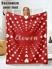 1pc Customized Flannel Blanket With Photo And Text, Office Nap Blanket, Comfortable Blanket, Mother's Day And Father's Day Gift For Parents, Bedding Blanket, Bed Customized Blanket, Customized Text Blanket, Personalized Home Blanket - Multicolor - View 21
