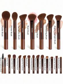 HGHDBT All-Inclusive Professional Makeup Kit, The Perfect High-Quality Makeup Accessory Set For All Skill Levels - Coffee Brown - View 6