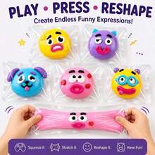 Cute Creative Dog Face Squeeze Toy, DIY Soft Squeezable Toy, Soft Rubber Toy, Children's Stress Relief Toy - Multicolor - View 9