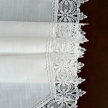 1 cái khăn trải bàn ren phong cách vintage farmhouse thêu họa tiết, viền ren hoa thanh lịch, trang trí bàn ăn kiểu Pháp mộc mạc cho đám cưới, tiệc cô dâu, tiệc tùng và trang trí nhà cửa - trắng - Xem 6