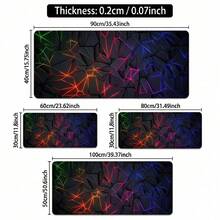 1pc Large Mouse Pad, Fashionable Geometric Design, Desk Mat, Computer Keyboard Mouse Laptop Gaming Pad - Suitable For Gamers/Office And Study Accessories - View 3