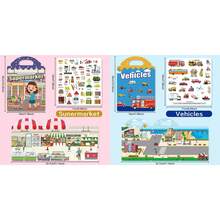 1/2/4/6 cuốn sách dán sticker DIY tái sử dụng cho trẻ em, sticker bong bóng nhiều cảnh và nhiều chủ đề, sticker thạch sáng tạo, sách dán sticker yên tĩnh cầm tay cho bé, quà tặng đồ chơi sticker cho trẻ em - Nhiều màu - Xem 15