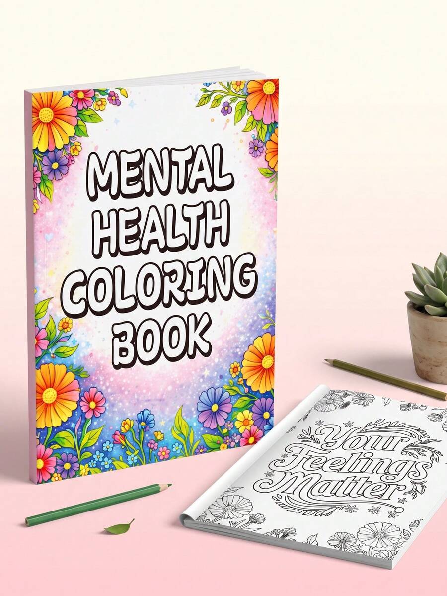 Children's Mental Health Coloring Book, Positive Inspirational Quotes ...
