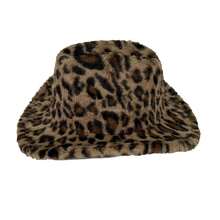 1pc Fashionable Denim Bucket Hat, Leopard Print Warm Thickened Hat, Personalized Cross-Border Gift Hat, Printed Plush Leopard Pattern, Unisex, Suitable For Outdoor, Couples, Gifts, Sports - A - View 9