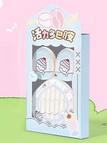 1pc Cartoon Marshmallow Makeup Powder Puff, Soft Dual-Use Dry And Wet Powder Puff, Suitable For Foundation And Loose Powder - Baby Blue - View 9