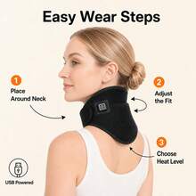 JIACOM 1PC Neck Heating Massager USB Powered 3-Speed Adjustable Unisex Perfect Holiday Gift - View 10