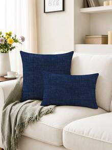 4pcs Modern Fashion Geometric Style Cushion Covers, Geometric Line Decorative Pillowcases, Hidden Zipper Closure, Machine Washable, Minimalist Fashion Line Pattern, Suitable For Home Decor, Sofa Living Room Bedroom Cushion Covers, Car Outdoor Cushion Covers Decoration, No Pillow Insert - Blue - View 8