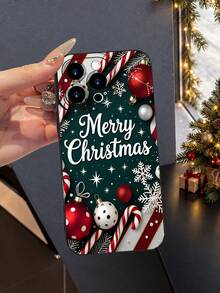 1pc 2D Printed Christmas Theme Pattern, Popular Creative High-End Design, Waterproof Durable Dust-Proof Fashion Minimalist With Camera Protection Black Matte Soft Touch Full Coverage Protective Phone Case, Compatible With: 18Pro Max/ 17Pro Max Phone Case/18Pro/17/17Pro/,16promax,16/15/14/13/12/11,7/8,XR/XS,All Series Plus/Pro/Pro Max - Black - View 6