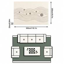 1PC Grey Beige Wavy Polka Dot Pattern Coffee Table Rug, Modern Minimalist Cream Style Wabi-Sabi Art Faux Cashmere Rectangular Machine Washable Area Rug, Suitable For Daily Home/Housewarming/All Seasons Large Size Floor Mat, Aesthetic Home Decor - Multicolor - View 18