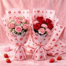 10pcs Thickened Waterproof Wrapping Paper, Holiday Gift Wrapping Paper, Festive Supplies, Premium Waterproof Wrapping Paper, For Friends, Wedding Supplies, Festive Gift Wrapping, Cute Girl Flower Wrapping Paper, Gift Box Wrapping - One Size - View 6