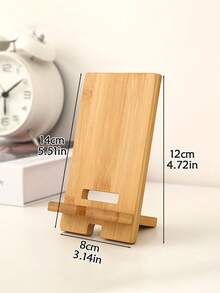 1pc Customizable Photo Bamboo Phone Stand, Couple Commemorative Edition Desktop Slouchy Phone Holder, Engravable Portable Non-Slip Phone Charging Base, Universal Phone Stand Suitable For Watching Shows And Live Streaming, Fashionable Customized Gift - Multicolor - View 5