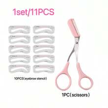 11pcs/4pcs/1pc Stainless Steel Eyebrow Trimmer, Dual-Function Eyebrow Scissors, Portable Beauty Scissors, Anti-Scratch Eyebrow Trimming Tool, Dual-Purpose Grooming And Trimming Beauty Tool, Eyebrow Trimmer - Upgraded Version - View 17