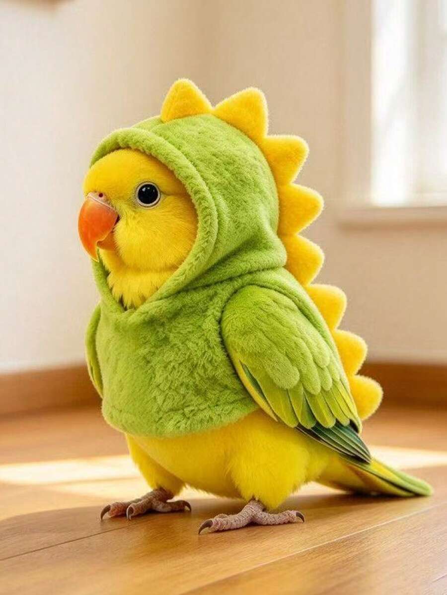 Dinosaur Bird Clothing Bird Cloak Thick Bird Jacket Bird Diapers Parrot ...