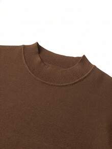 GRDR Men's Summer Short Sleeve Solid Color Knit Polo Shirt, Suitable For Summer Outings, Essential For Fashionable Styling - Brown - View 5