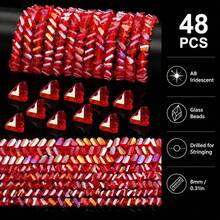 48pcs 8mm Triangle Crystal Glass Spacer Beads DIY Jewelry Making Accessories For Necklace Bracelet Pendant Loose Beads - Triangular Crystal - View 17