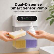 Dispensador automático de jabón para cocina, máquina de gel con sensor, dispensador de jabón de manos de espuma, dispensador de gel de ducha para baño, recargable, gran capacidad - Ver 10