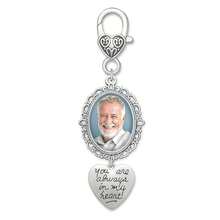 10PCS Wedding Bouquet Photo Charms Locket For Bride Memorial Picture Charm Clip For Bridal Boquet Groom Or Loved One Memory To Attach To Flowers - Silver - View 7