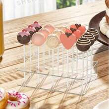 1/2 Acrylic Cake Pops Display Stand - Transparent 15-Hole Lollipop Display Holder, Suitable For Colorful Candy Pops, Cupcakes And Desserts, Perfect For Various Parties And Events, Used For Party Dessert Display, Vertical Lollipop Stand - Clear - View 4