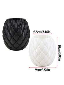 1/2pcs Light Luxury Dragon Scale Texture Makeup Brush Storage Cartridge, INS Style Creative Pen Cartridge, Available In Black And White, Suitable For Bathroom Dressing Table Makeup Brush Storage Box, Makeup Tool Storage Solution, Home Decoration Gift - Multicolor - View 5