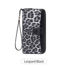 FOREVER MIYIN Leopard Wallets For Women, RFID Blocking Long Wallet Wristlet, Snap Flap, Large Accordion Card Holder, Double Zipper With Phone Pocket - Multicolor - View 17