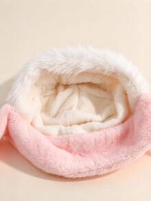 Autumn/Winter Kids Hat & Scarf Set, Cute Cat Design Plush Thickened Ear-Protective Hat For 2-8 Years Old - Multicolor - View 6