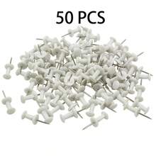 50/100/200pcs Transparent Plastic Strong Push Pins, Flat Head Steel Pins, Suitable For Bulletin Boards, Cork Boards, Maps, Photos And Paper - A - View 18