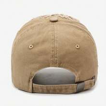 1Pc Unisex Ripped Washed Baseball Cap, Retro Y2K Letter Print Curved Brim Hat, Adjustable Outdoor Sun Protection Casual Cap - Multicolor - View 10