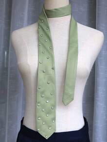 1pc Shiny Handmade Unisex Necktie, Suitable For Casual, Party, Gift, Streetwear - Multicolor - View 15