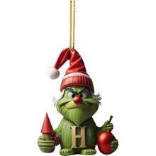 The Grinch The 1pc Acrylic Letter Ornament, Christmas Decoration, Christmas Tree Hanging Decor, Holiday Hanging Ornament - Cookie Monster - View 16
