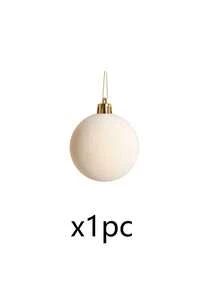 11pcs Cream White Christmas Decorative Balls With Hanging String, Suitable For Home Party, Window Display And Holiday Decoration - Multicolor - View 13